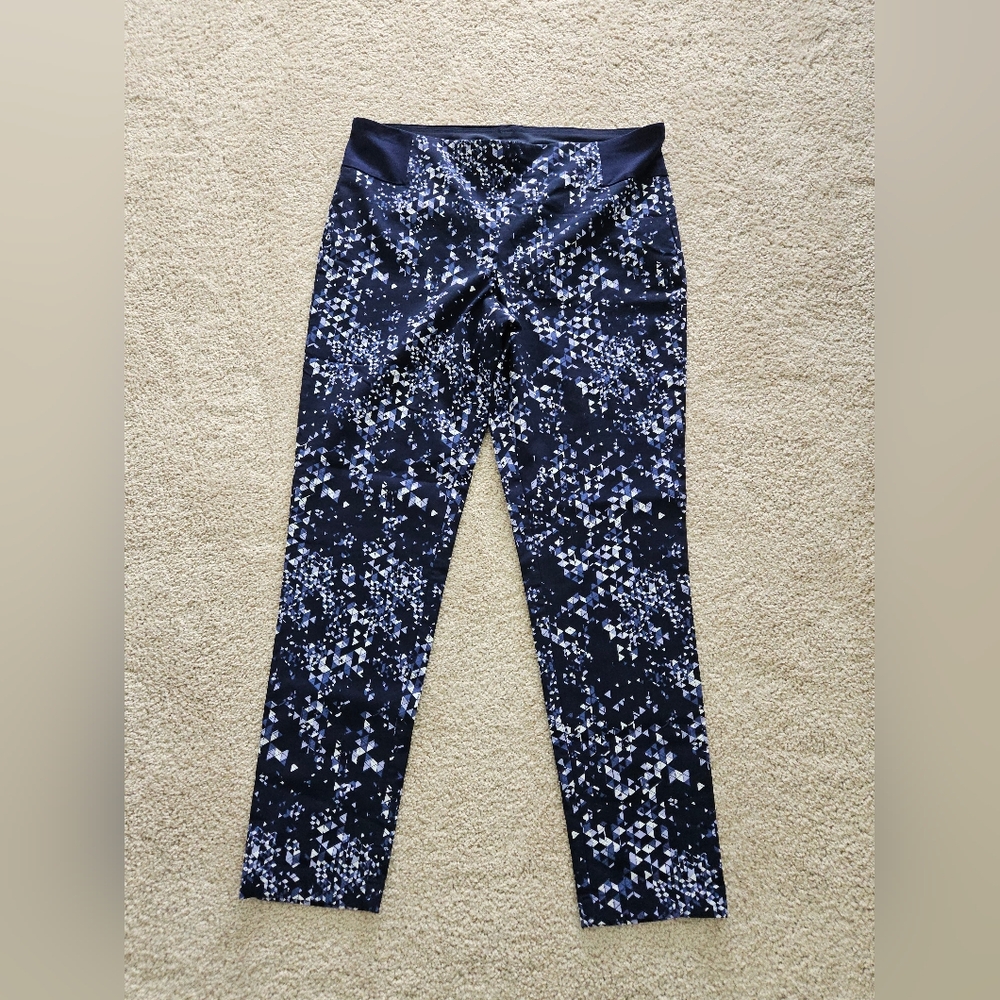 PGA Tour Blue And White Ladies Golf Pants, XL